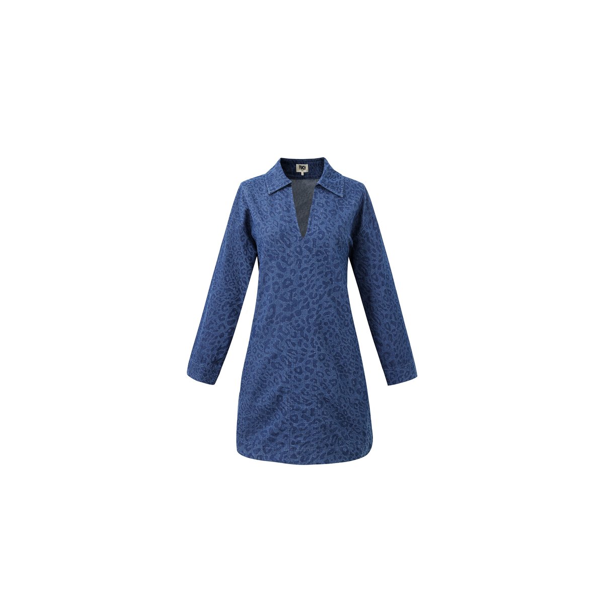 Robe en coton AGLOSSA bleu jean, FRNCH