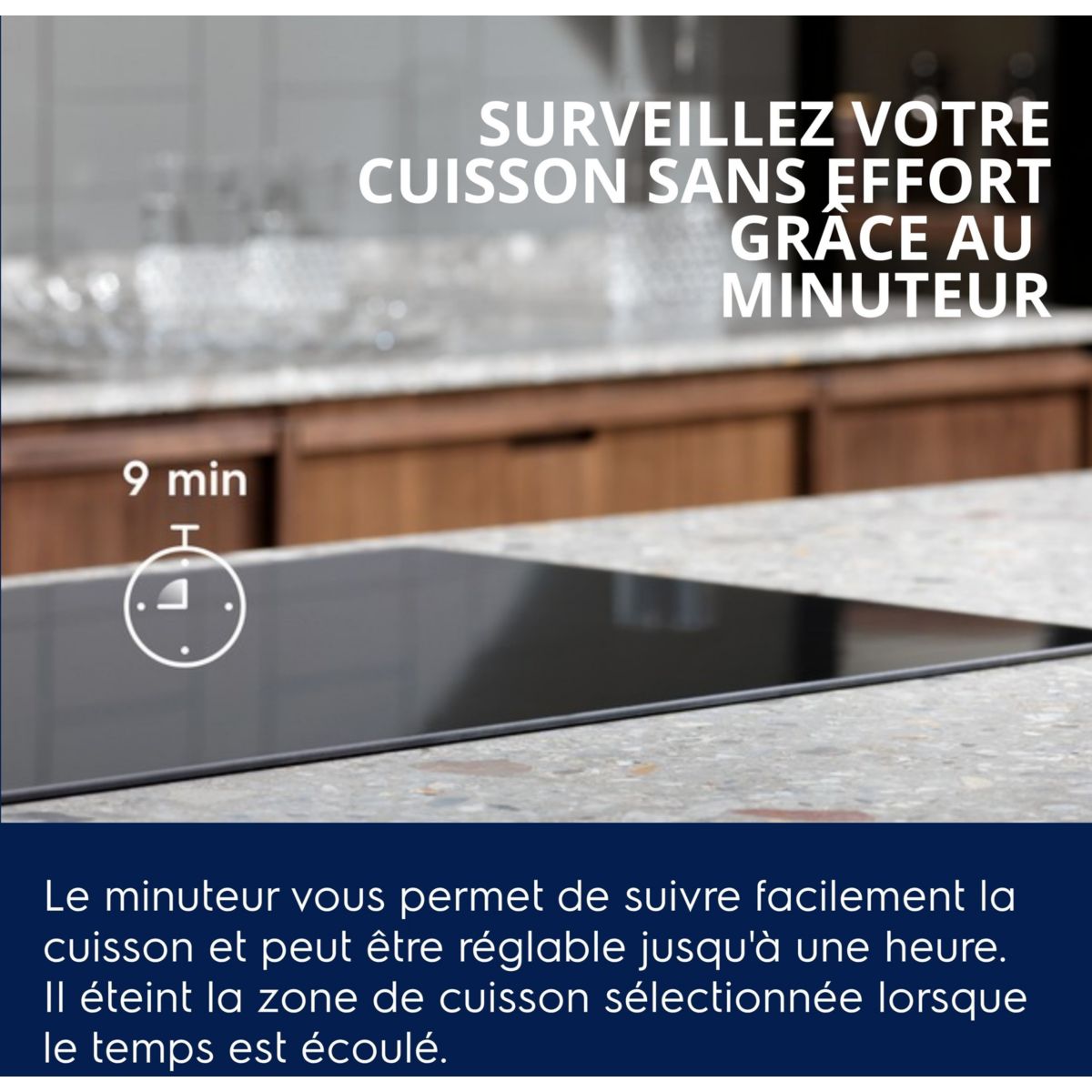 Plaque induction EIS62453 - Anti-débordement SenseBoil 4 foyers couleur unique, ELECTROLUX
