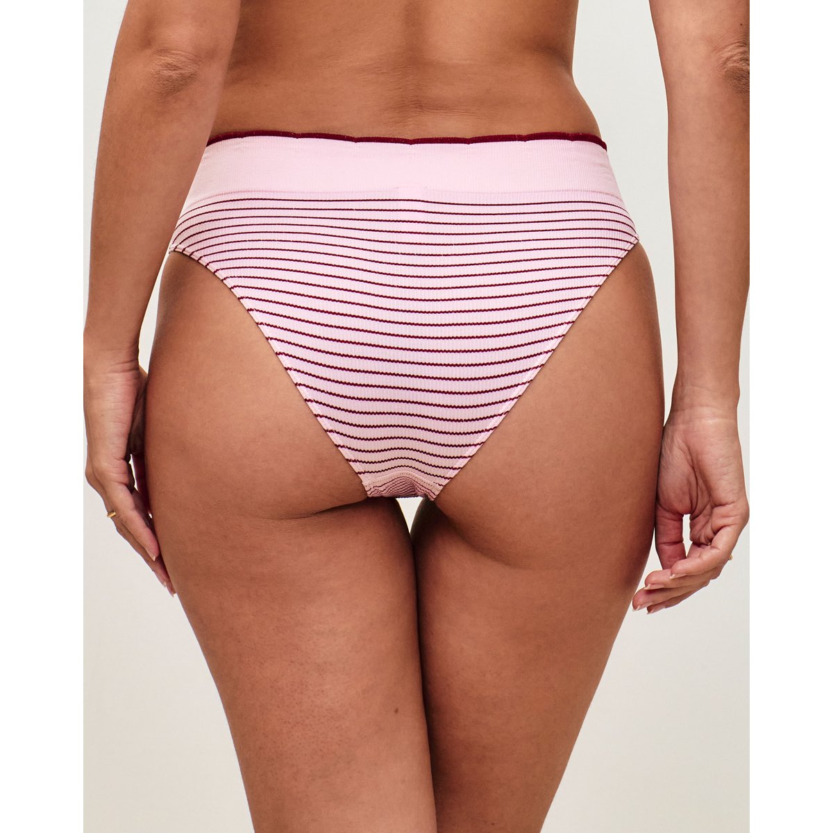 Culotte en seamless à rayures RAYURELOVIZ rose clair, UNDIZ