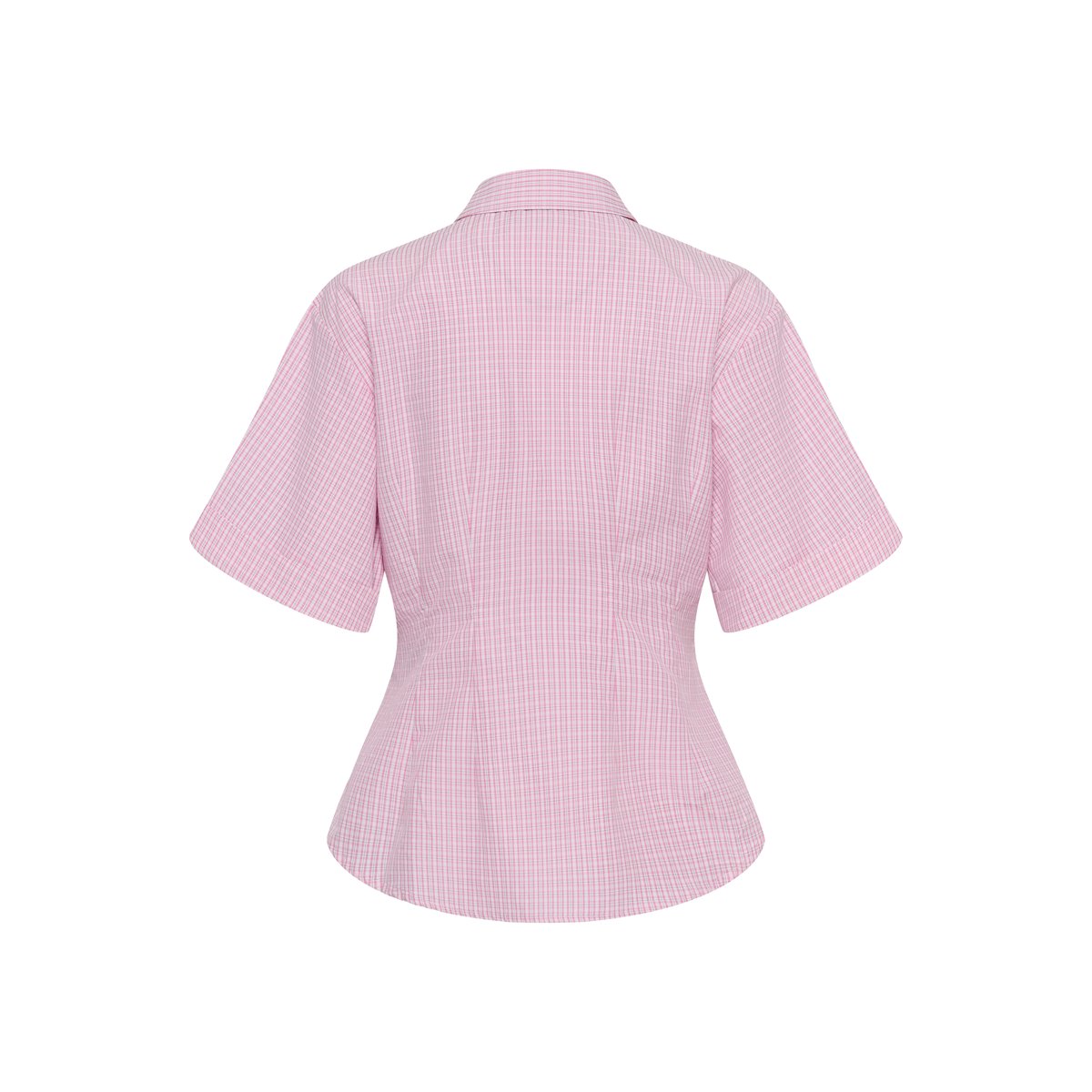 Chemise à manches courtes rose blanc pink/chalk check, KAFFE