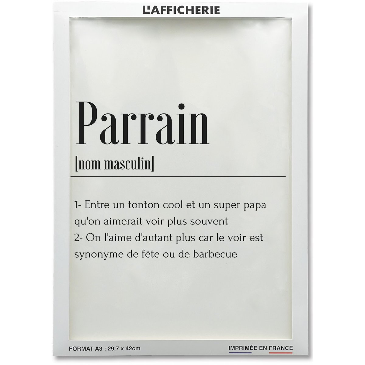 Affiche Définition Parrain blanc, L'AFFICHERIE