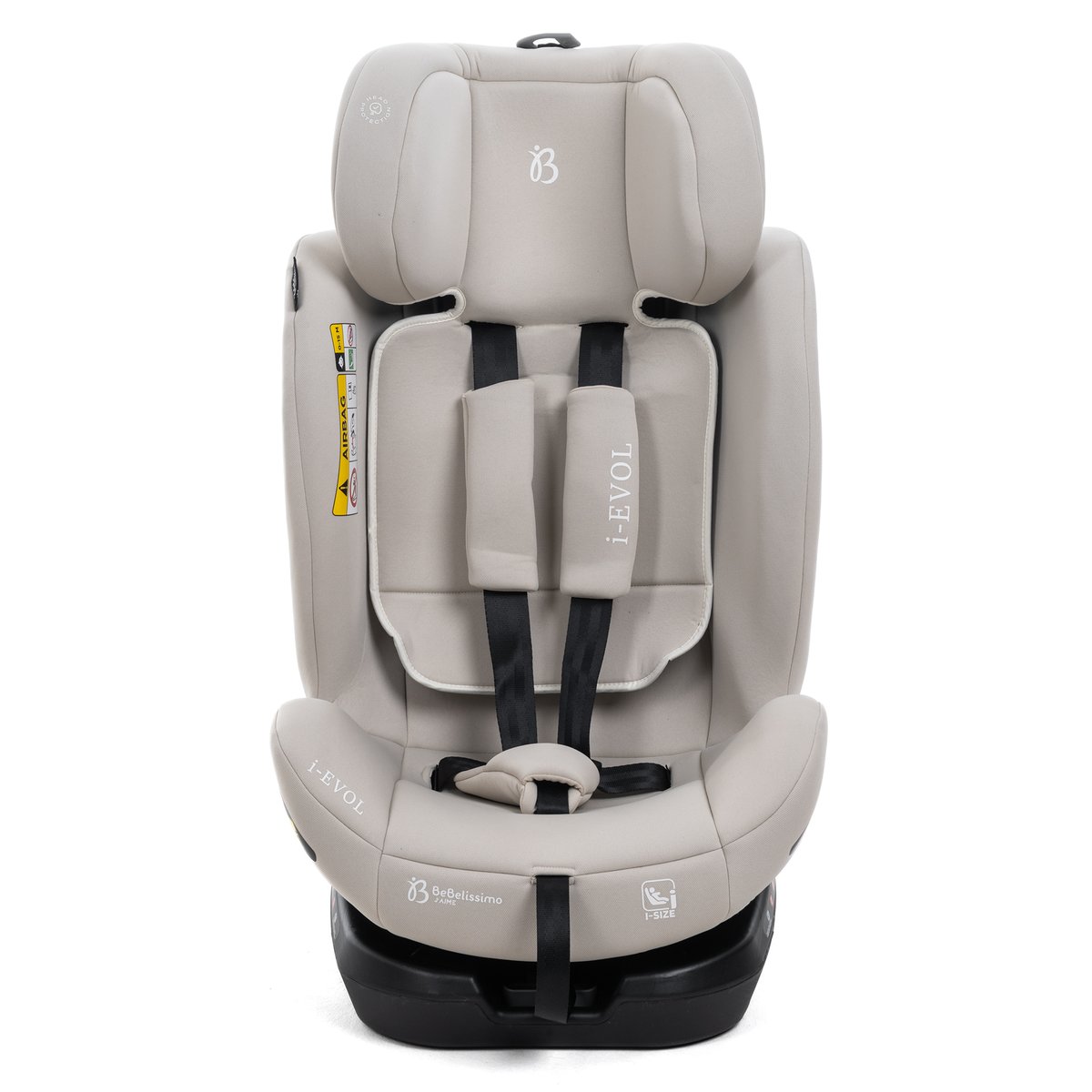 Siège auto Isofix - pivontant 360 ° - 40-150 cm - 0-36kg- i- Evol - beige couleur unique, BEBELISSIMO J'AIME