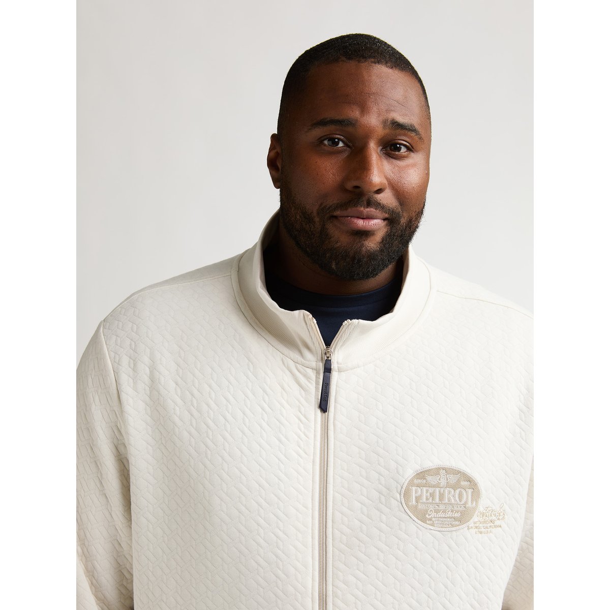 Cardigan décontracté grande taille kilómetro blanc seashell, PETROL INDUSTRIES