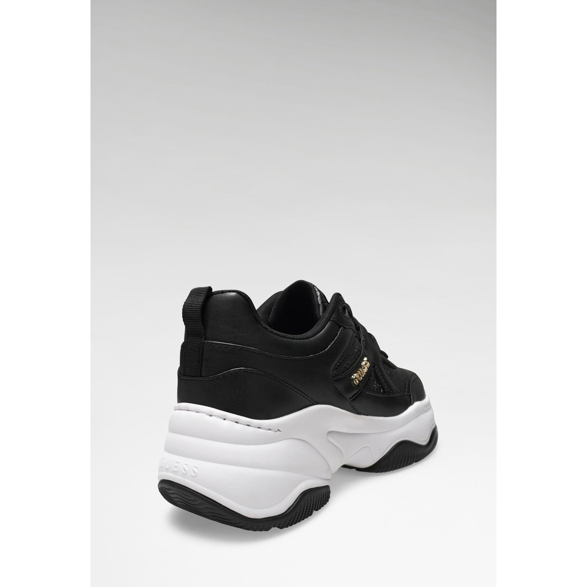 Chaussures De Course En Cuir Synthétique Hacha noir, GUESS