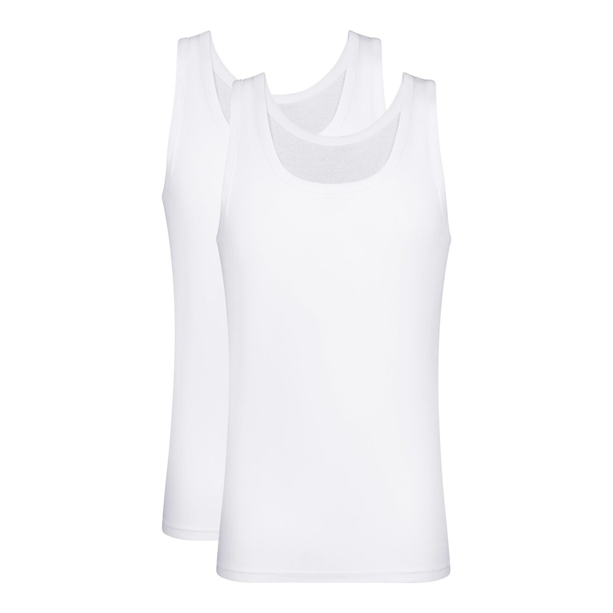 Pack of 2 Ecodim cotton vests white, DIM