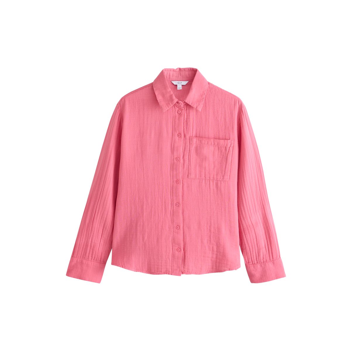 Chemise à manches longues doublée rose, NEXT