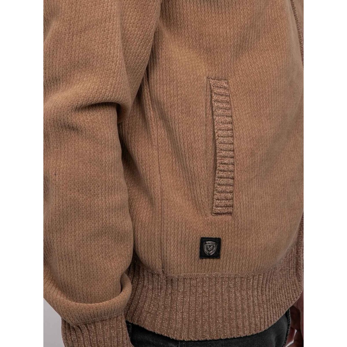Gilet Chenille Zippé Lerotof beige, RITCHIE