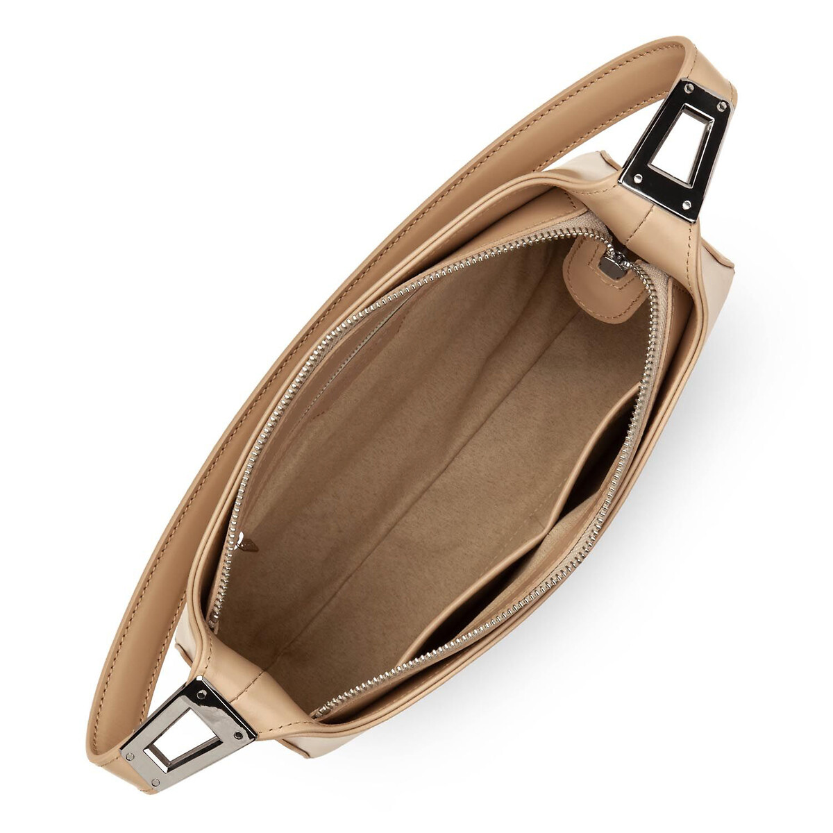 Sac zippé en cuir SUAVE ACE beige foncé, LANCASTER