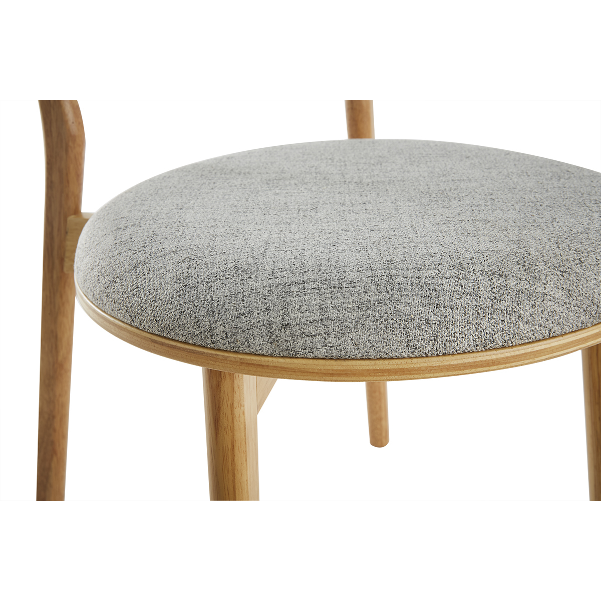 Chaises scandinaves en tissu (lot de 2) FAUVETTE gris, MILIBOO