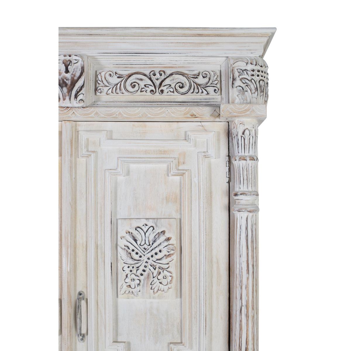 Armoire 2 portes Bois Beige - NORÉLIE beige, DECORATION D’AUTREFOIS