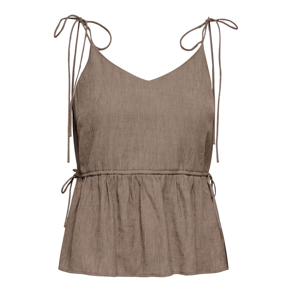 Top Peplum walnut, ONLY