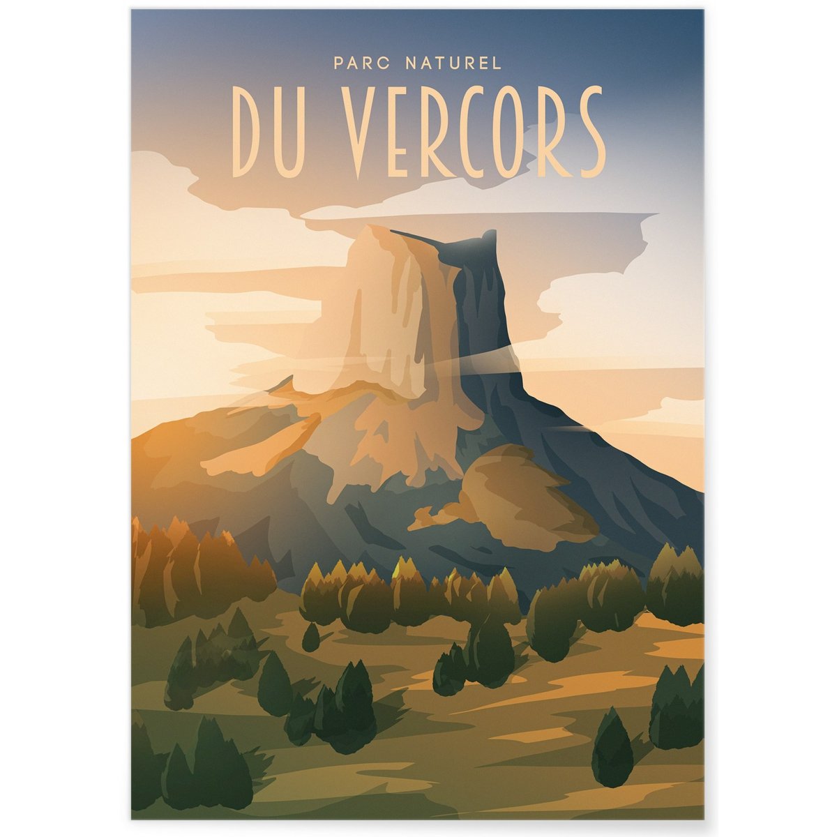 Affiche Parc du Vercors blanc, L'AFFICHERIE