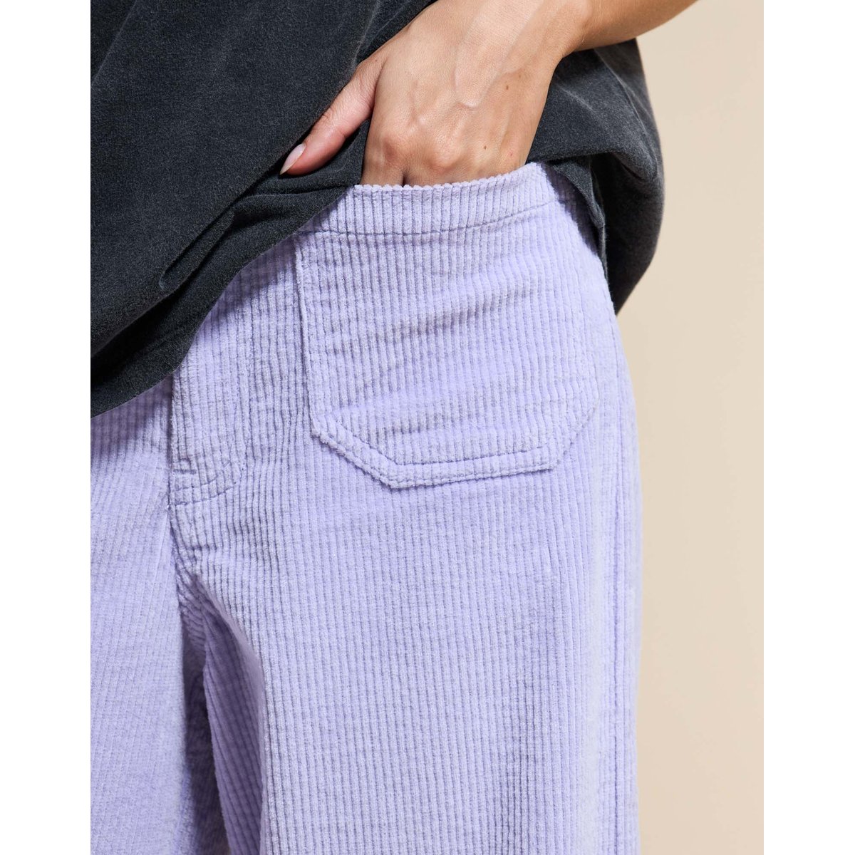 PANTALON JANE VELOURS PANSY violet, PULLIN