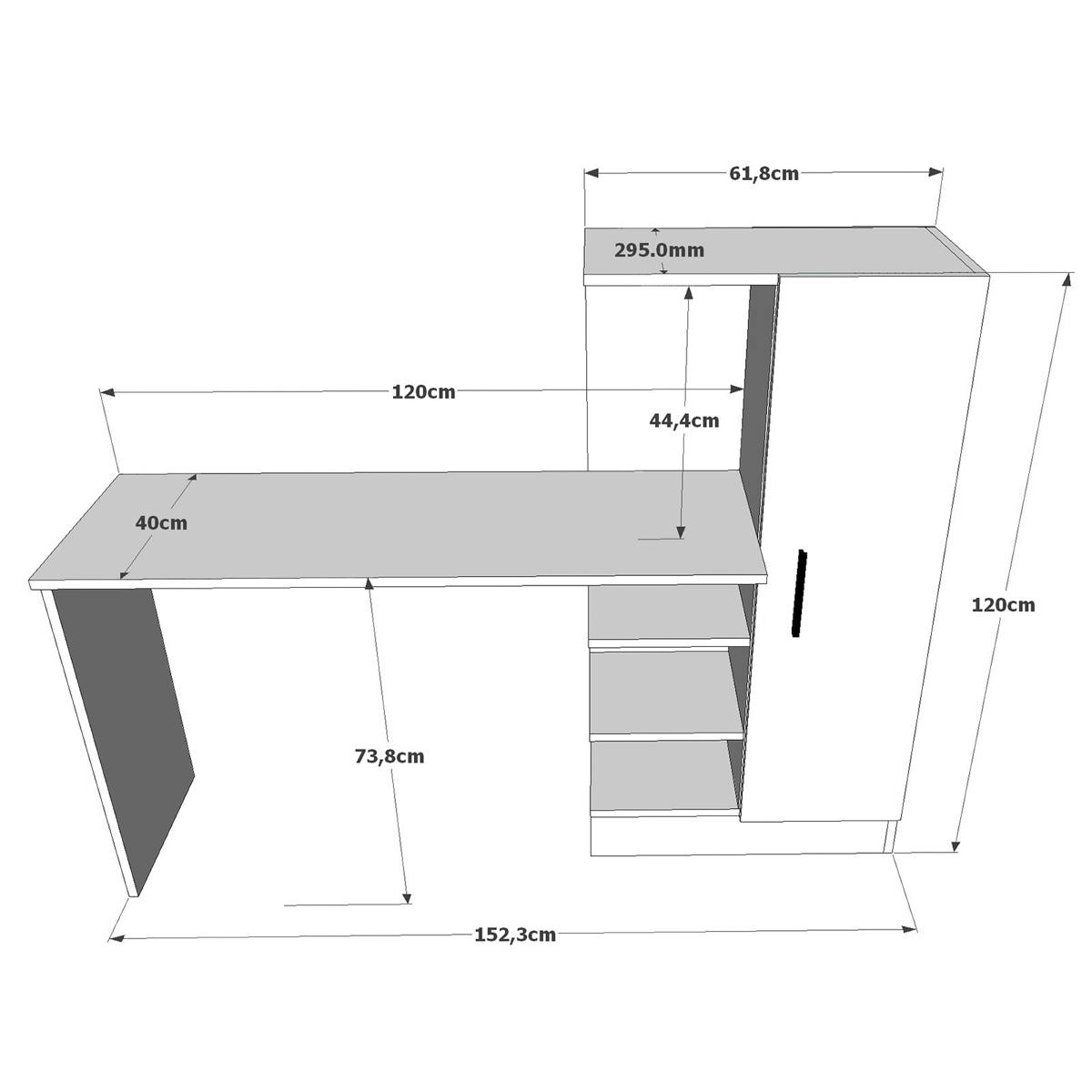 Bureau d'ado avec rangements étagères MARFA blanc, PIER IMPORT