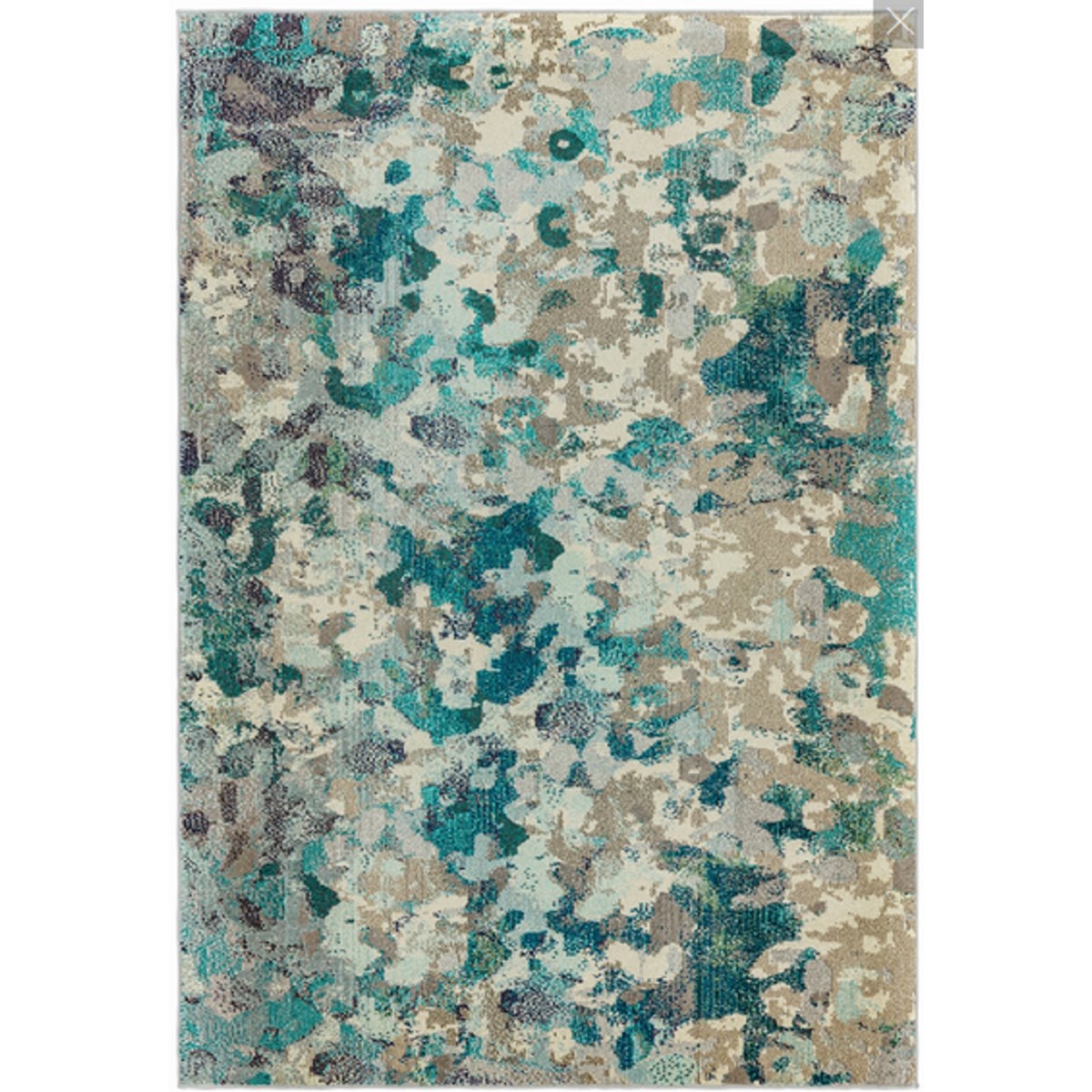 Tapis salon et chambre moderne tissé plat ETHERAL bleu, NOVATREND