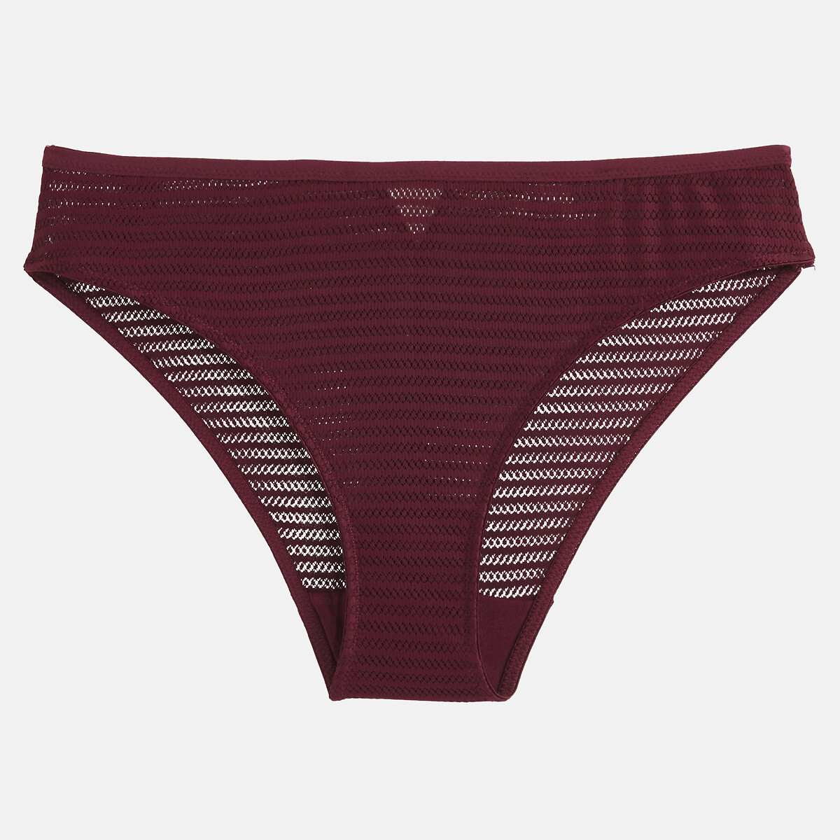 Culotte haute en dentelle graphique bordeaux, LA REDOUTE COLLECTIONS
