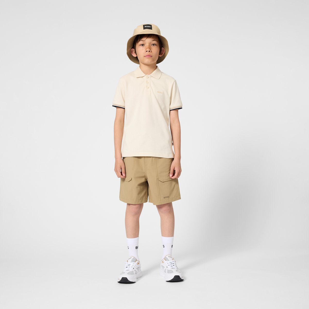 Bermuda en molleton dark taupe, BOSS KIDSWEAR