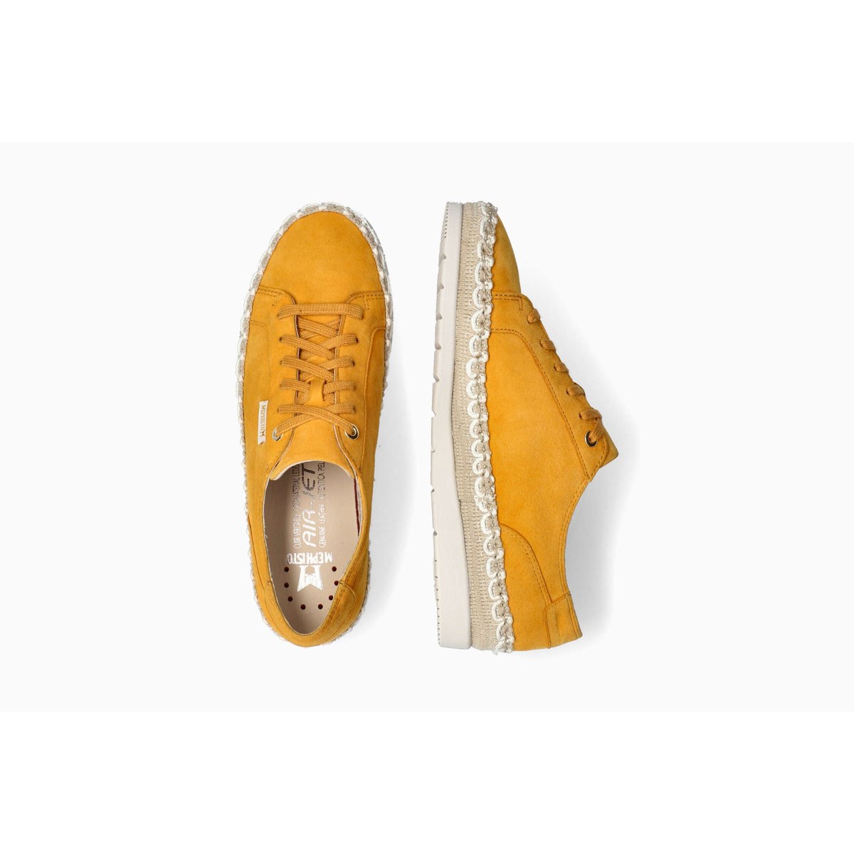 Baskets en cuir VALENTA orange 5144, MEPHISTO