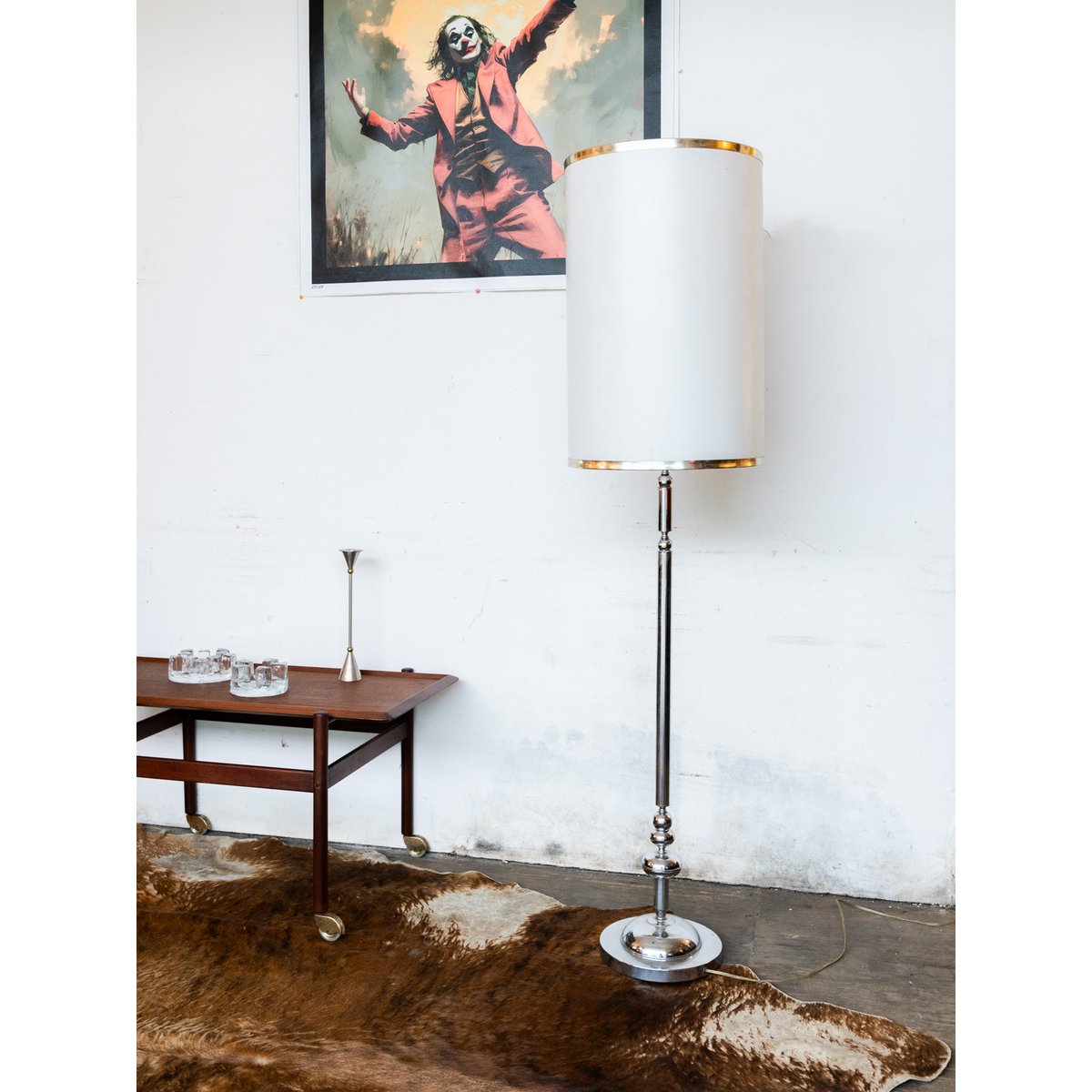 Lampadaire en métal Julien N°29 - Bon état gris, DEBONGOUT