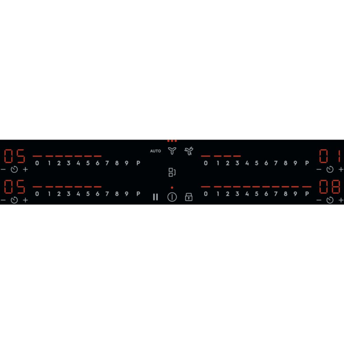 Plaque induction aspirante KCC8344 - Hotte intégrée 80cm couleur unique, ELECTROLUX