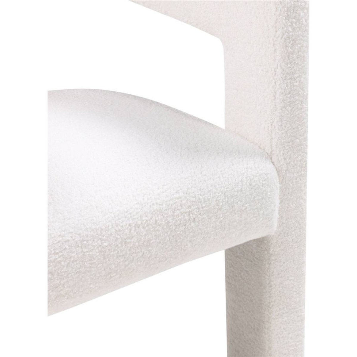 Fauteuil lounge en velours collection LAUREN crème, RECOLLECTION