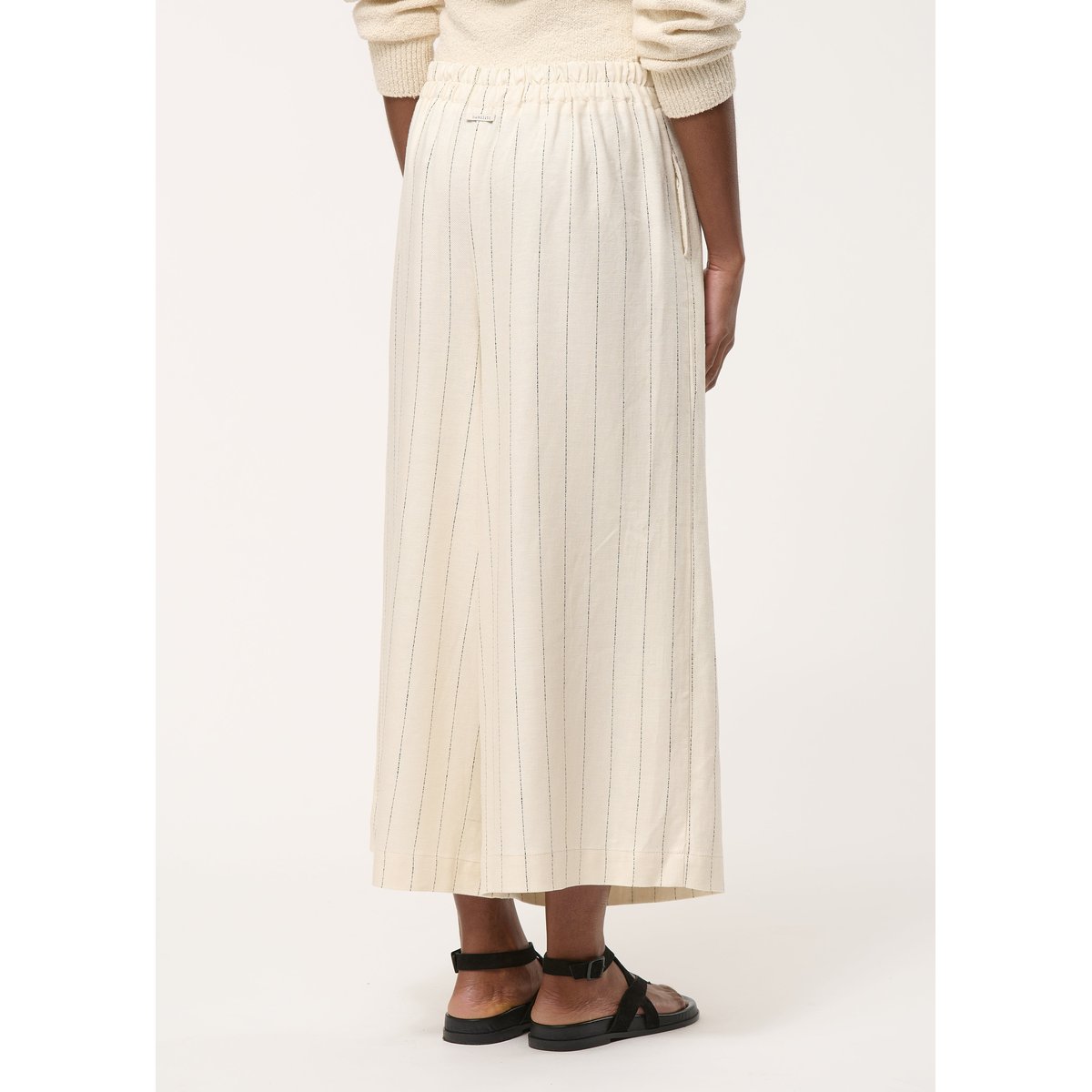 Pantalon croisé rayé naturel, HUMILITY
