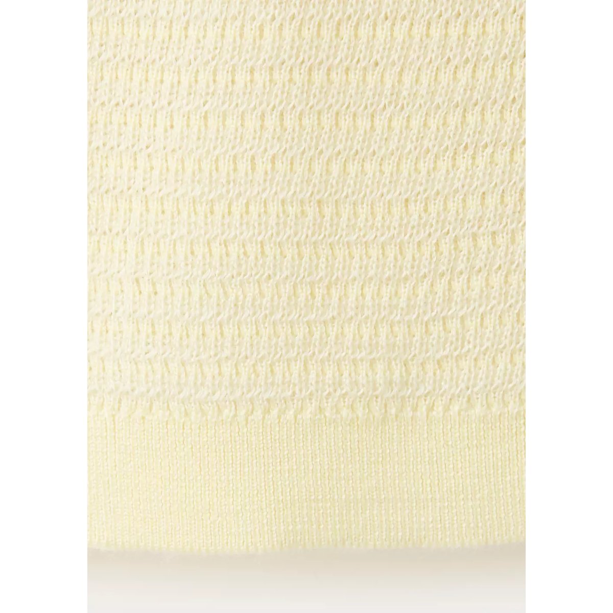 Pull col polo maille texturée jaune, MANGO