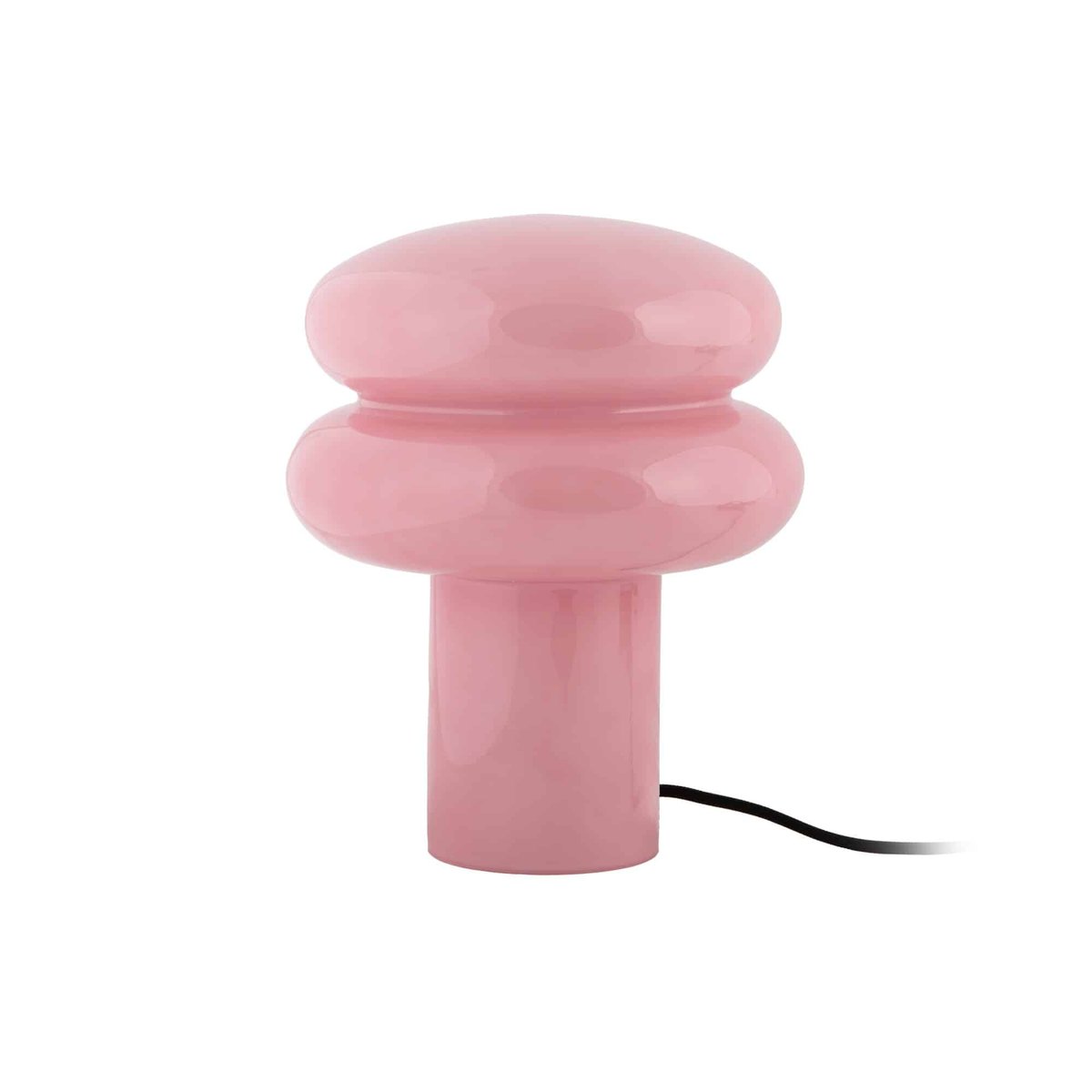 Lampe À Poser Verre INCESANTE DOUBLE RING rose, LEITMOTIV