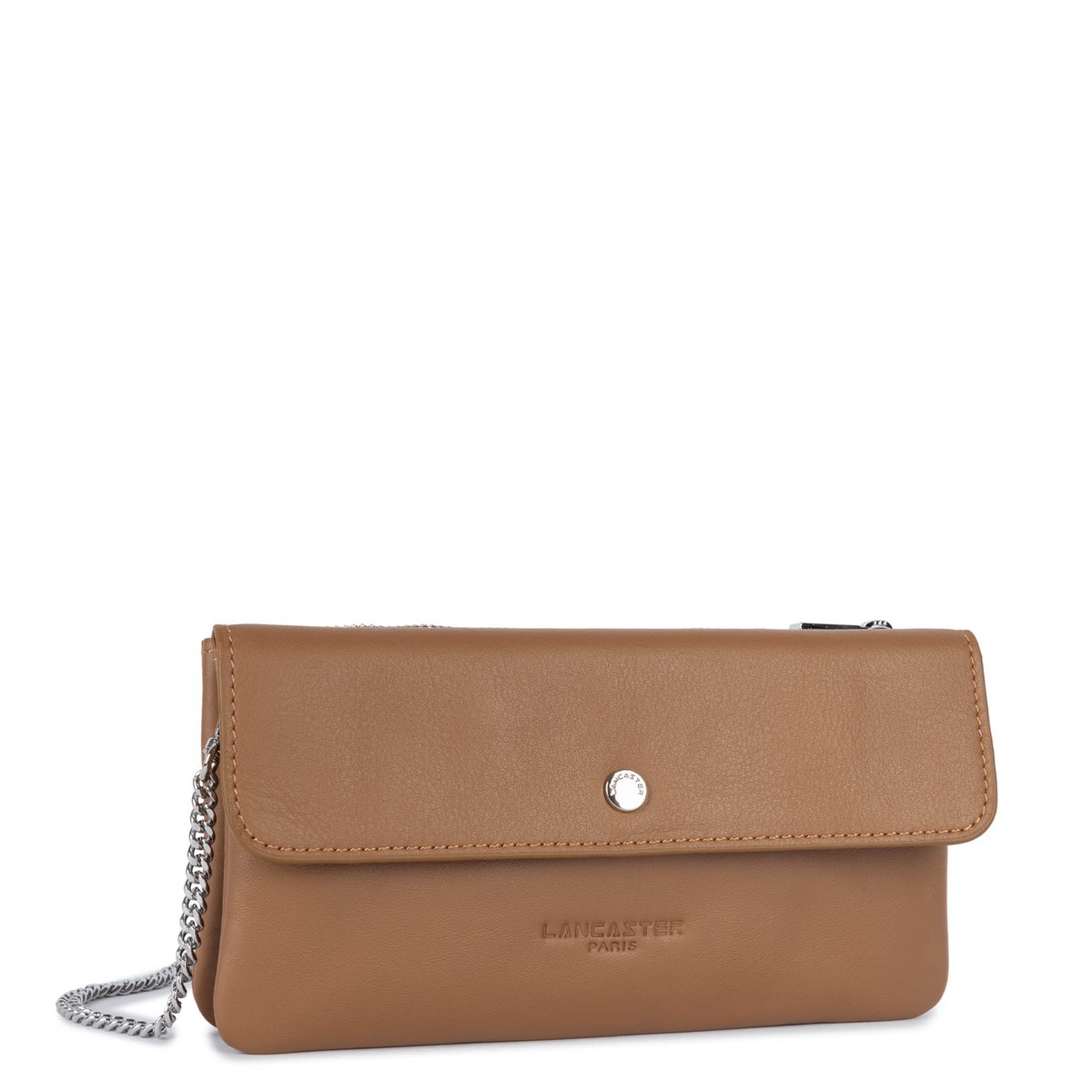 Double pochette SOFT PM camel, LANCASTER
