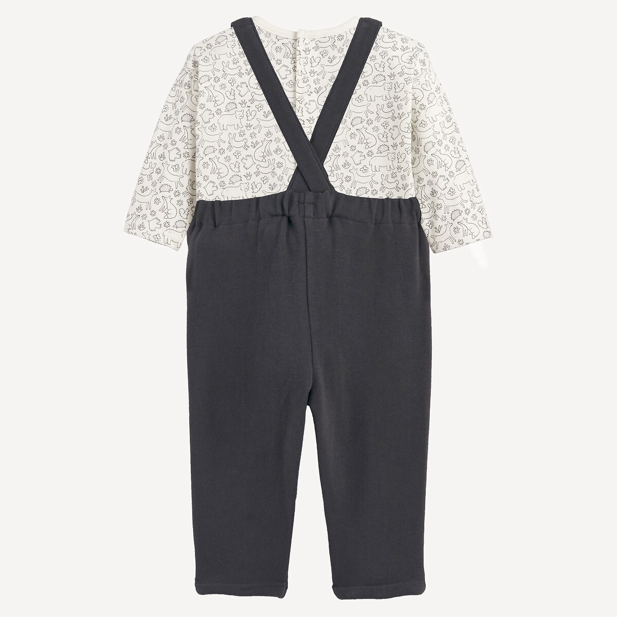 2-Piece T-Shirt and Adjustable Dungarees Outfit assorted, LA REDOUTE COLLECTIONS