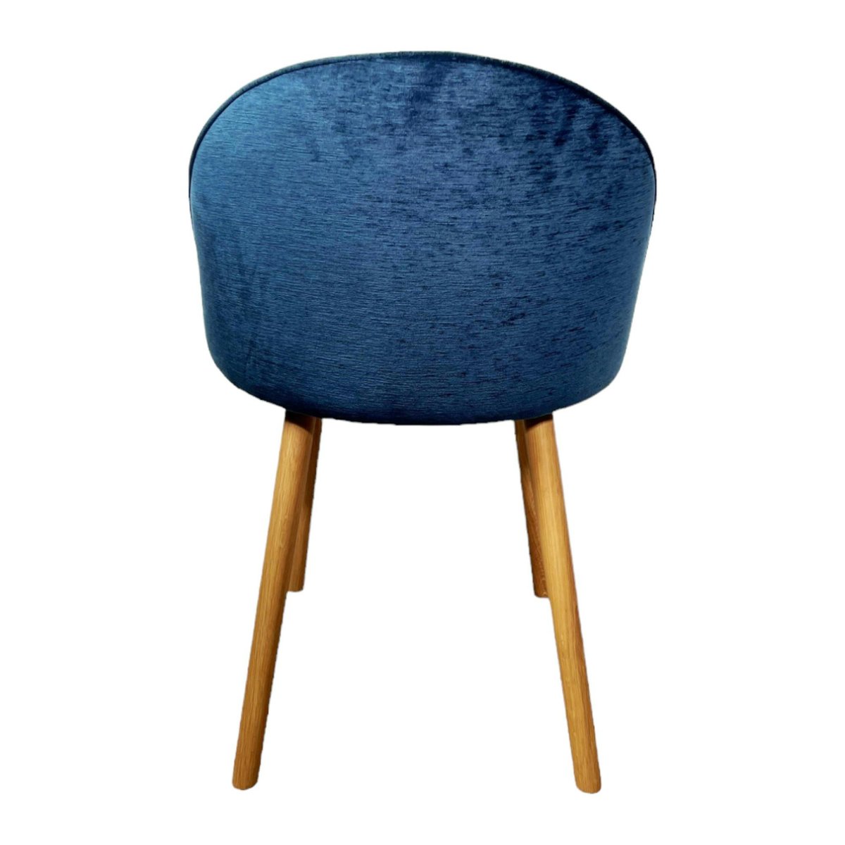 Chaise scandinave en bois et velours bleu (lot de 2) ETNA bleu, PIER IMPORT