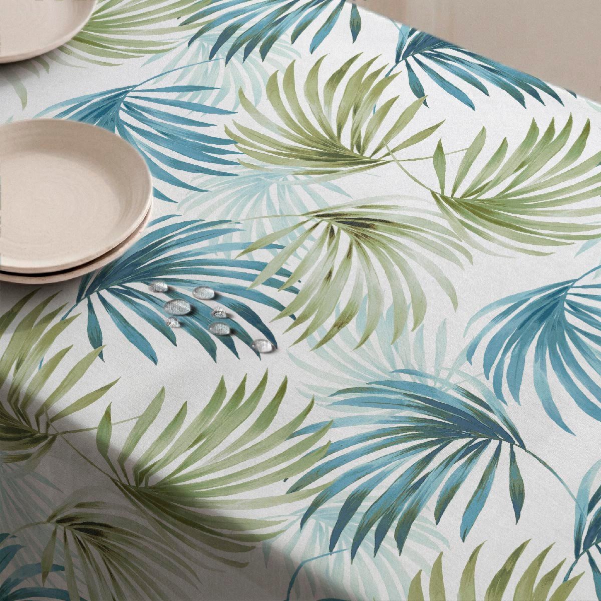 Nappe anti-taches Eden - 100% coton - vert, NAF NAF HOME