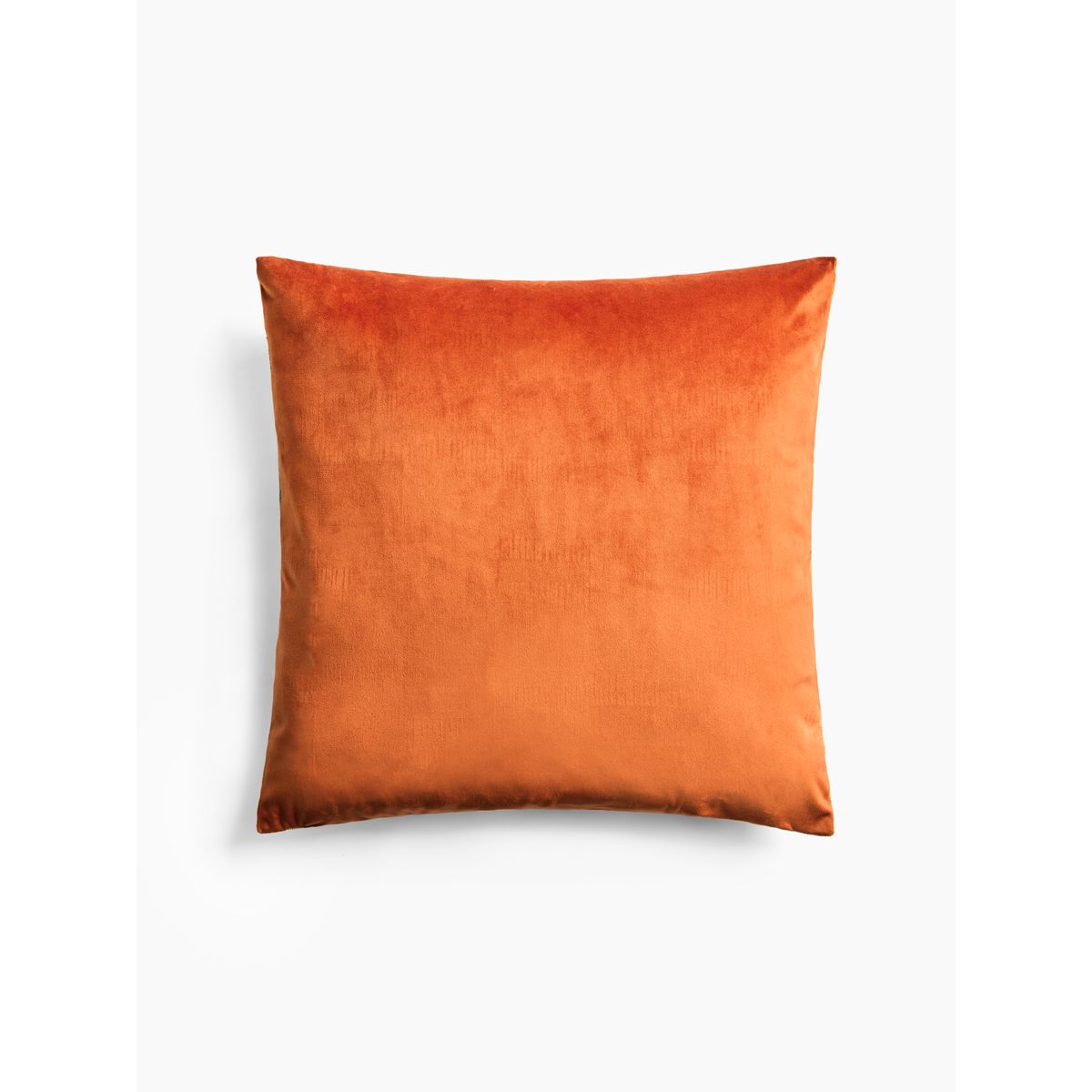 Coussin rétro gravé en velours coupé orange, NEXT