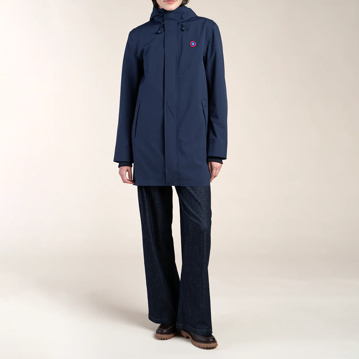 Parka imperméable mi-longue BEAUBOURG indigo, FLOTTE