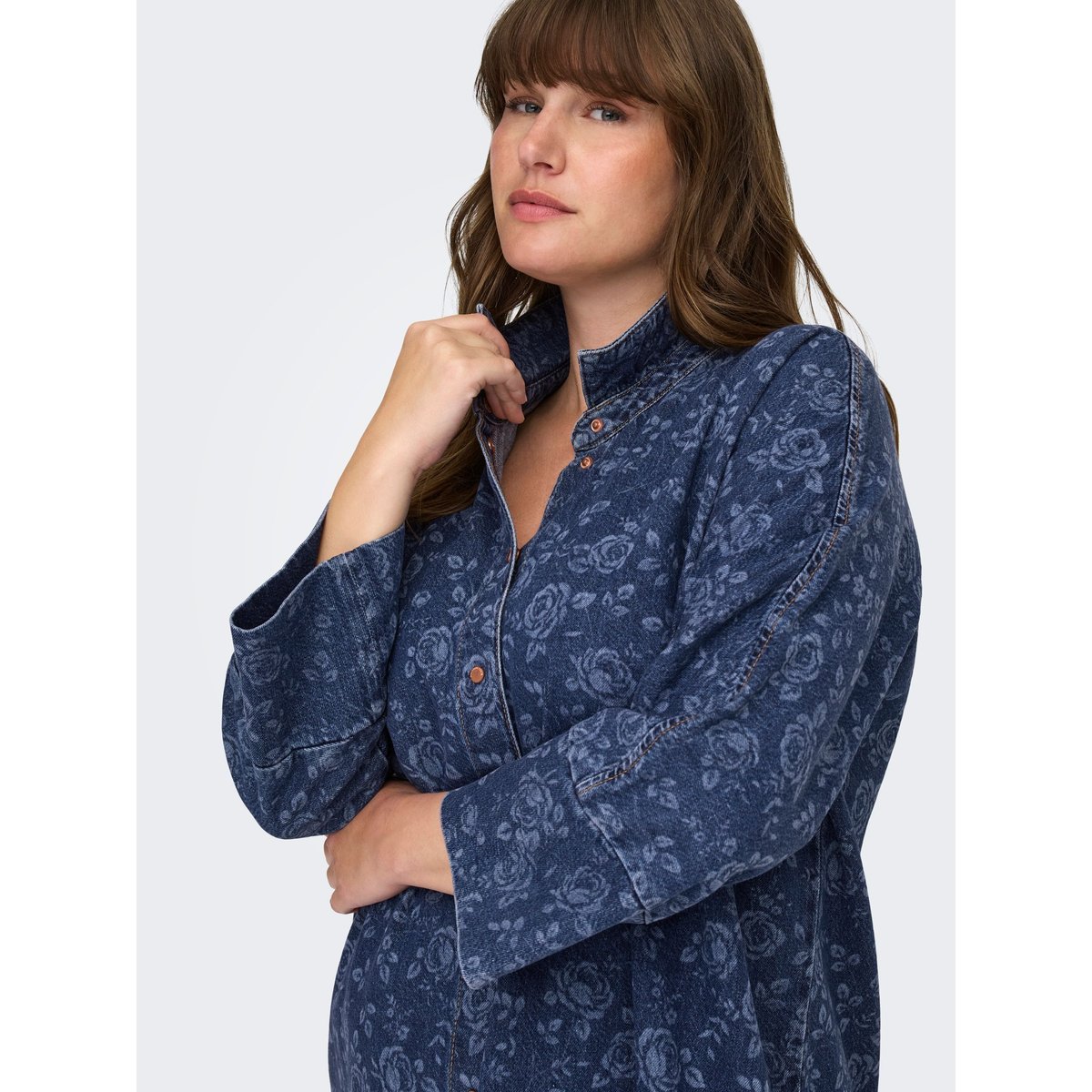 Robe En Denim medium blue denim, ONLY CARMAKOMA