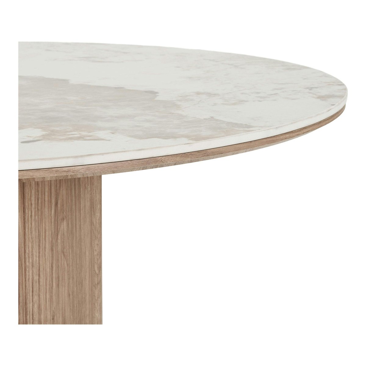Table ovale en céramique blanche marbrée 210 cm PRATO blanc, PIER IMPORT