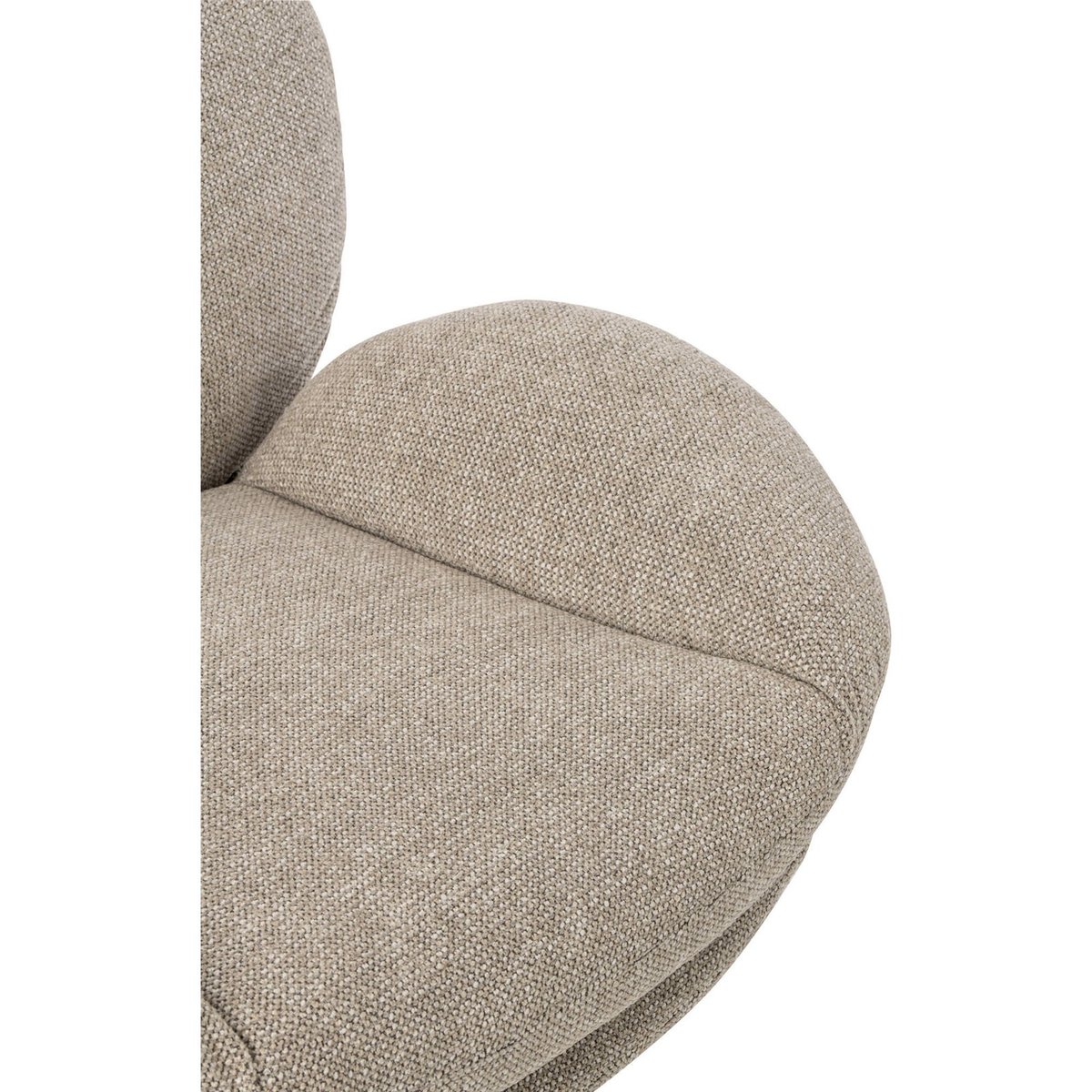 Chaise longue en métal avec repose-pied beige et noir, RECOLLECTION