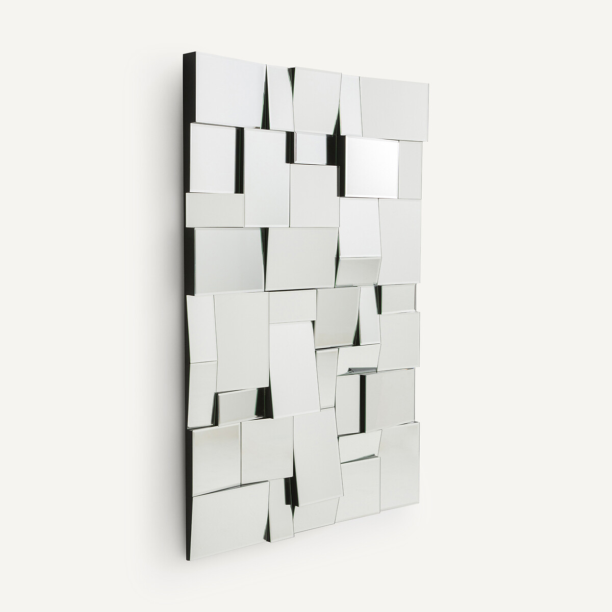 Espejo geométrico, al. 120cm, Lusito color plata, AM.PM