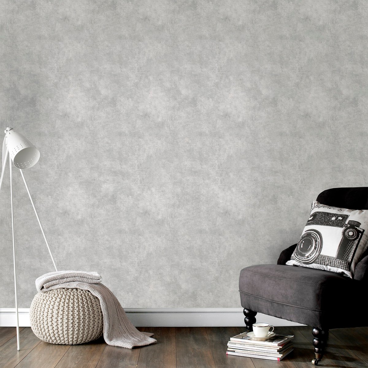 Papier peint Béton ciré gris, SUPERFRESCO EASY
