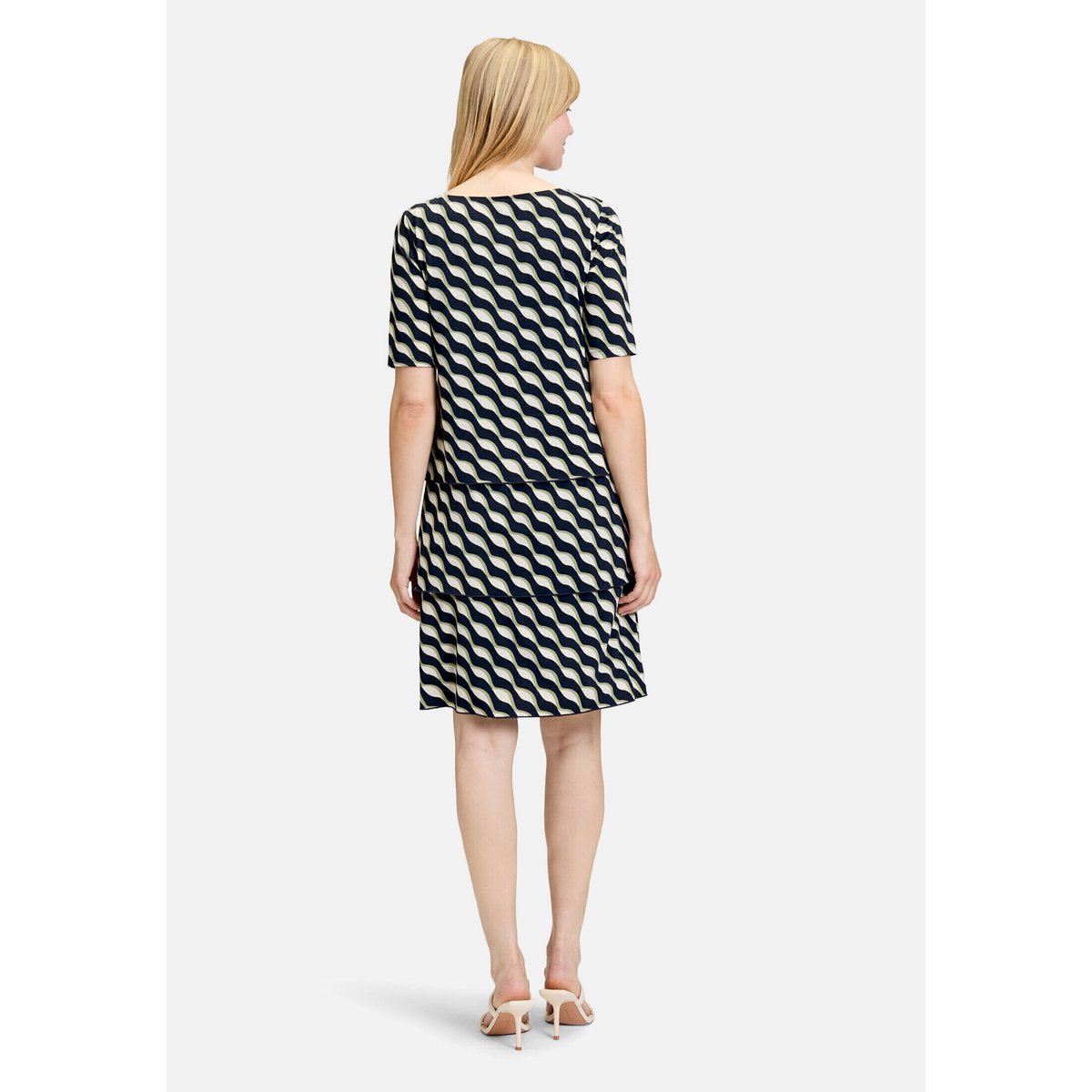 Robe à volants manches courtes dark blue/green, BETTY BARCLAY
