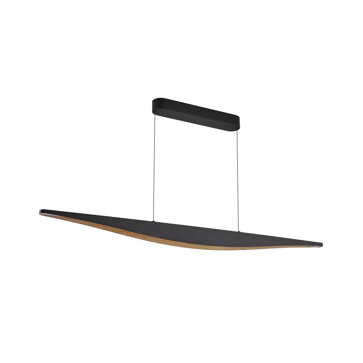 Suspension en métal moderneLED, Clavit noir, LUCANDE