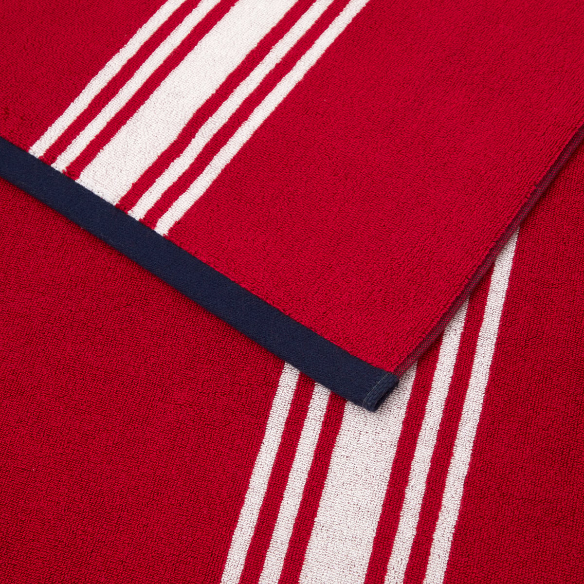 Serviette de plage en coton, HALLIE red white, RALPH LAUREN HOME