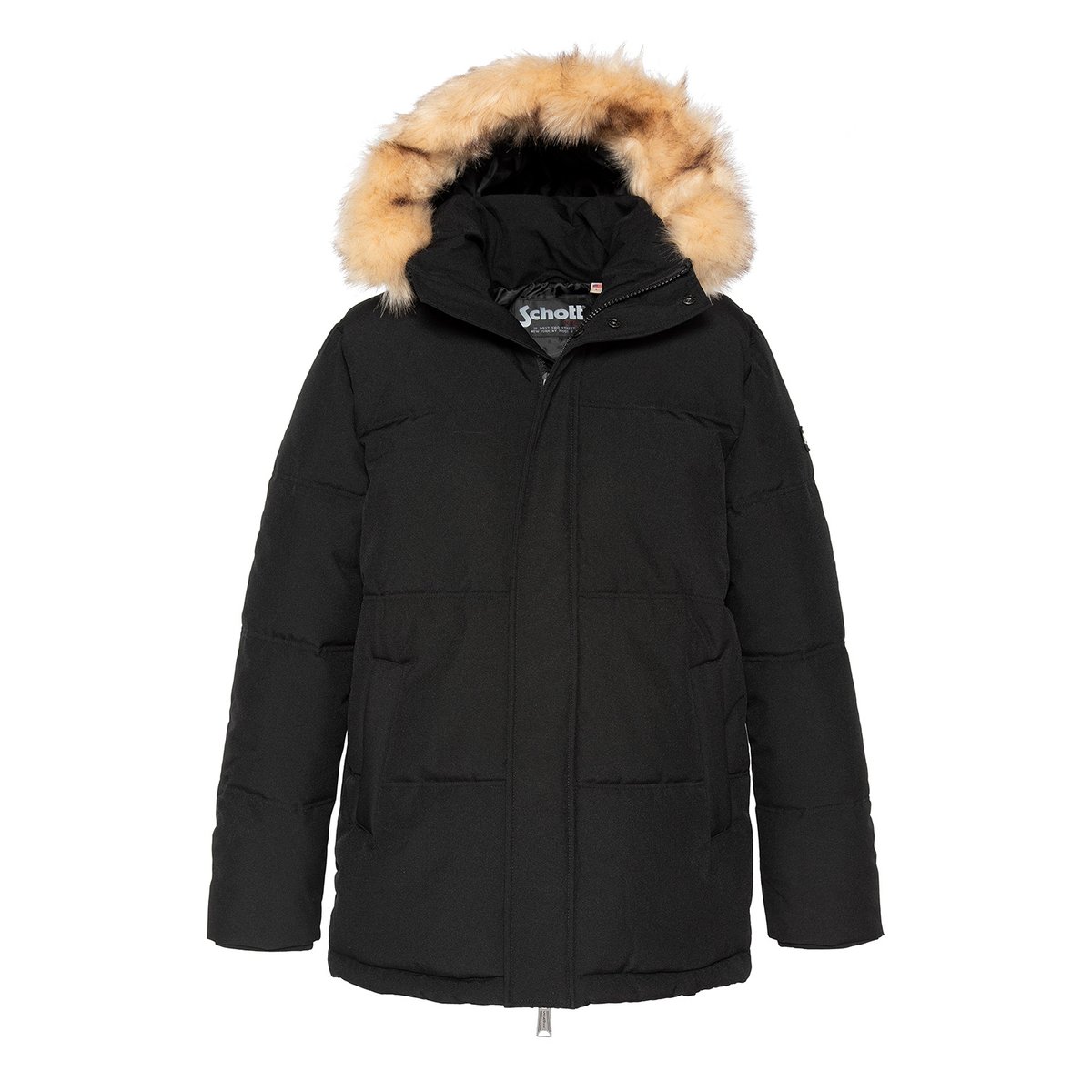 Parka à capuche noir, SCHOTT