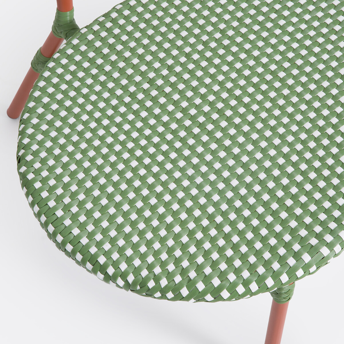 Banco de jardim em metal e resina tecida, Matu vermelho/verde/branco, LA REDOUTE INTERIEURS