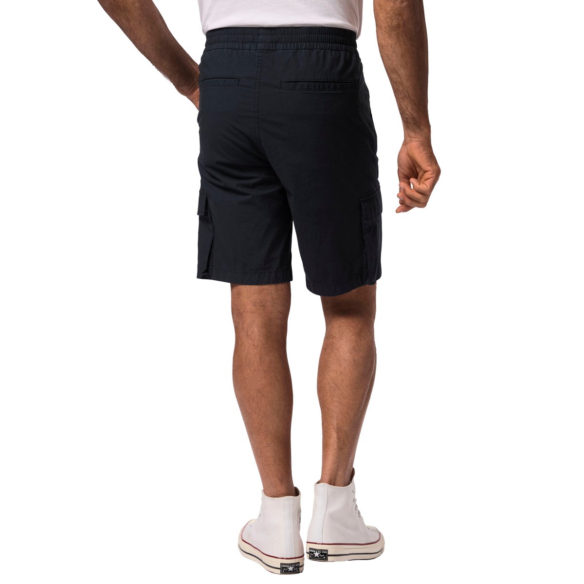Bermuda esprit vintage, taille élastique bleu marine, JP1880
