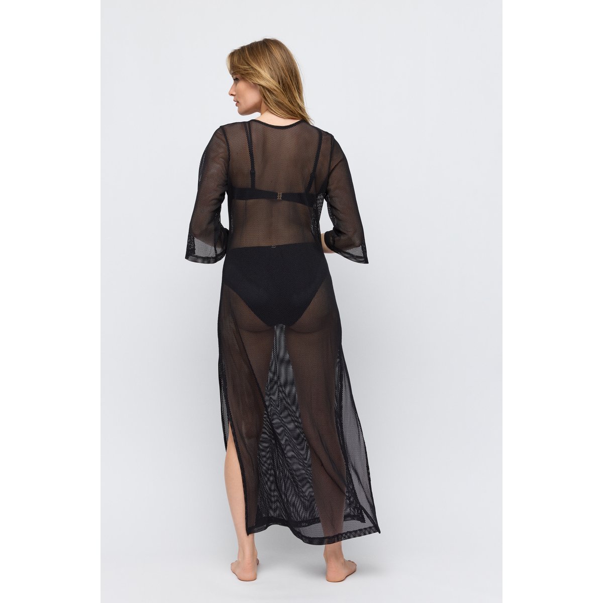 swimwear caftan HELLO SUNSET noir, MARIE JO