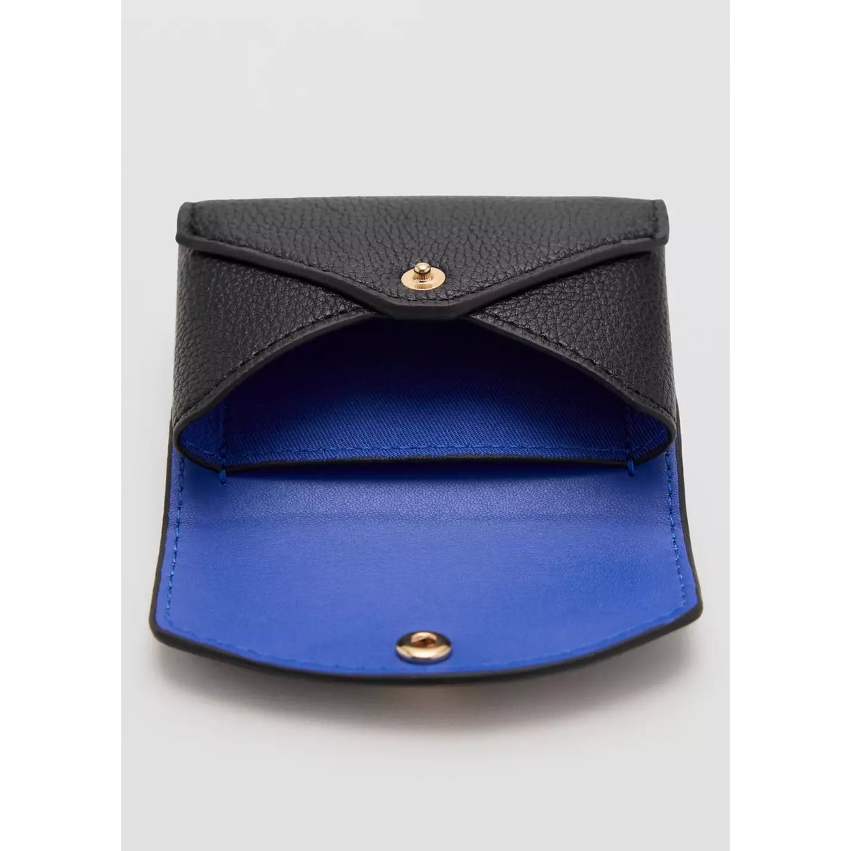 Petit porte-monnaie à rabat noir, MANGO