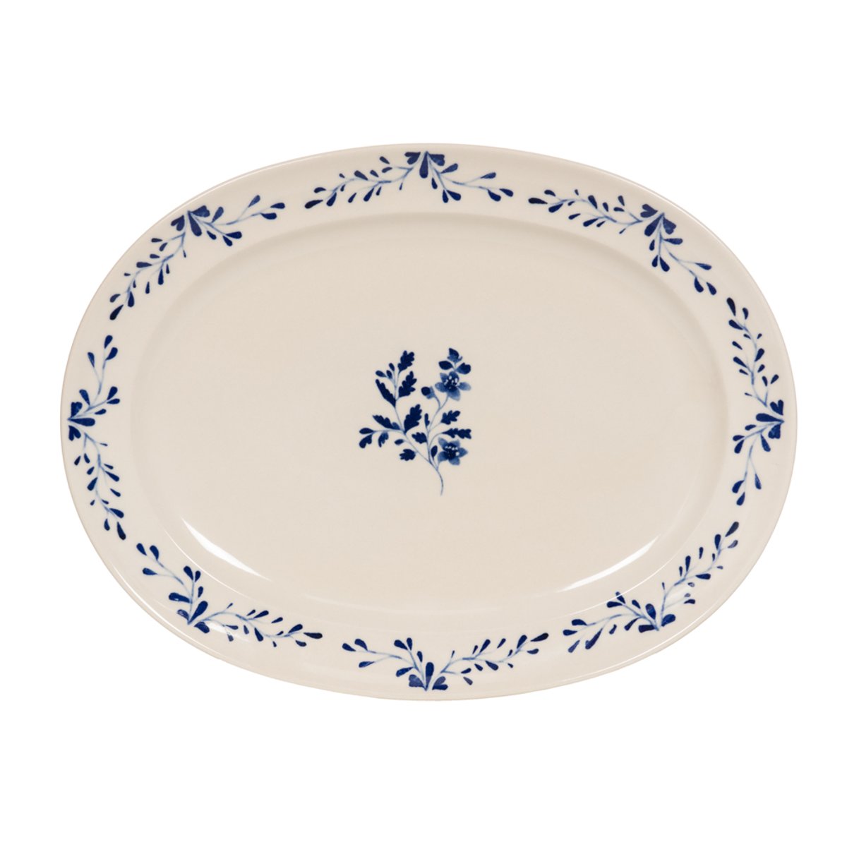 Plat ovale Appoline 42x30 cm bleu, TABLE PASSION
