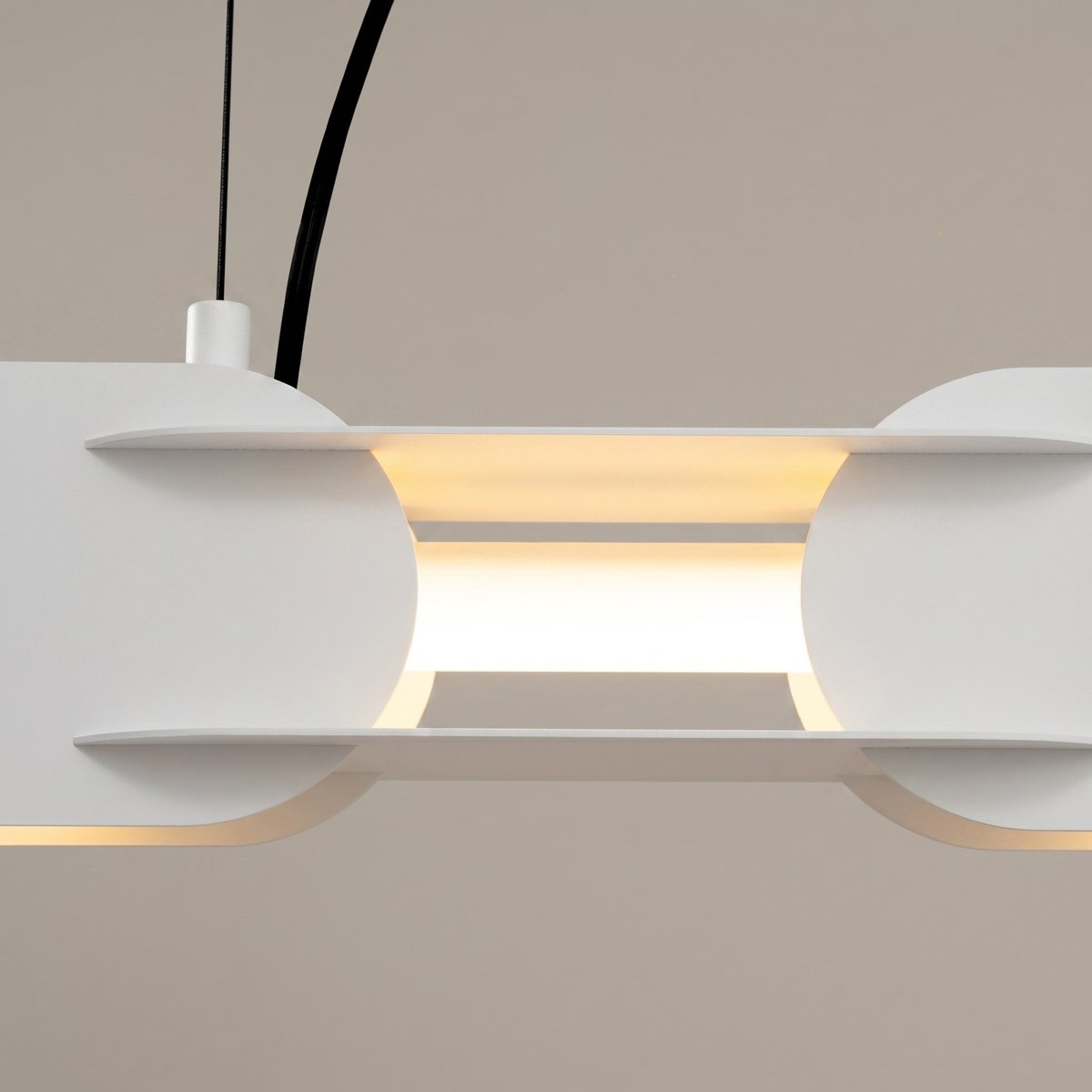 Suspension Acier Blanc LED 1 Chain blanc, EDEN