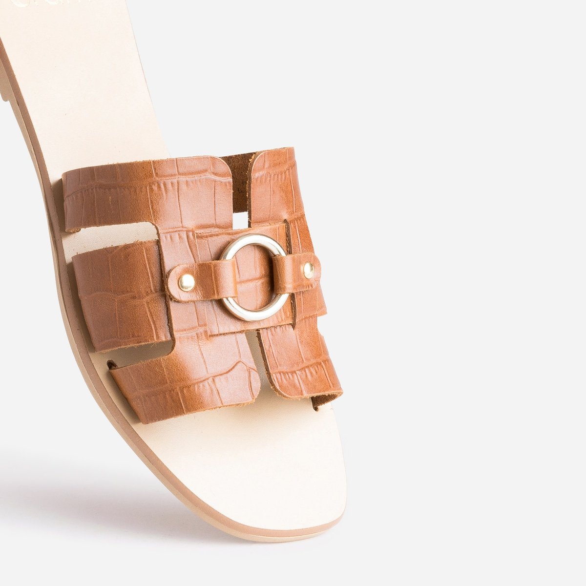 Mule en cuir DEZIRATA cognac, ERAM